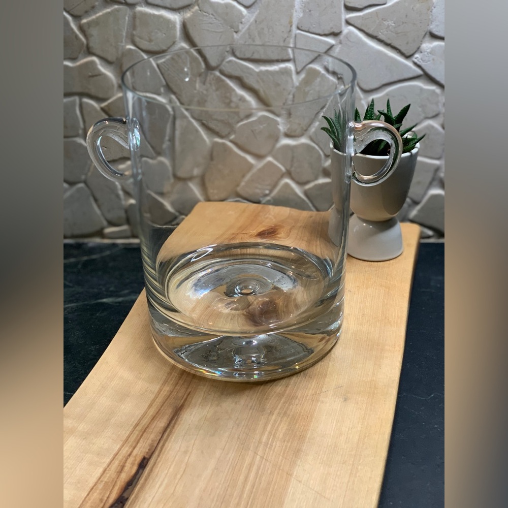 VINTAGE | Contemporary Glass Ice/Champagne Bucket